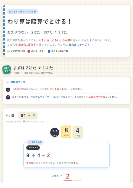 わり算の暗算 のサムネイル