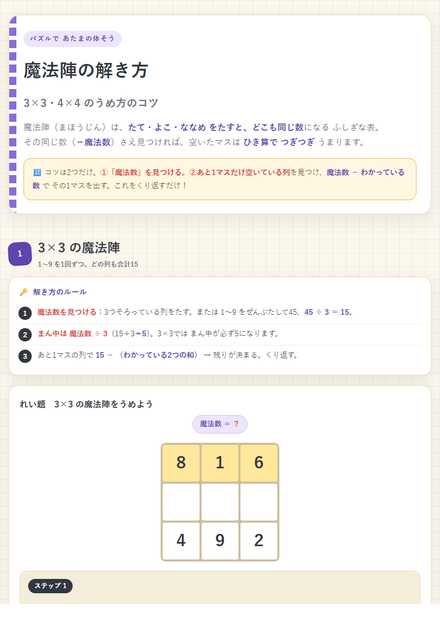 魔法陣の解き方 のサムネイル